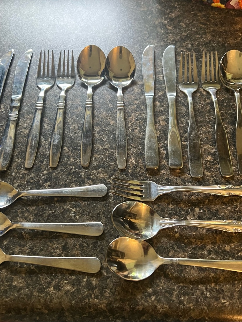 Children’s Stainless Steel Silver Flatware Set - Polished Silver Cutlery